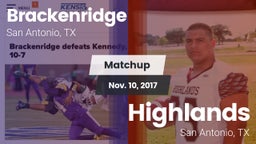 Matchup: Brackenridge vs. Highlands  2017