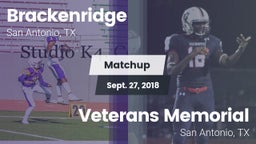 Matchup: Brackenridge vs. Veterans Memorial 2018