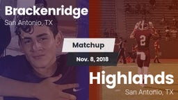 Matchup: Brackenridge vs. Highlands  2018