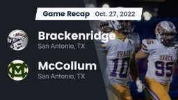 Recap: Brackenridge  vs. McCollum  2022