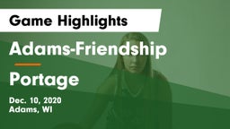 Adams-Friendship  vs Portage  Game Highlights - Dec. 10, 2020