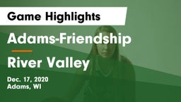 Adams-Friendship  vs River Valley  Game Highlights - Dec. 17, 2020