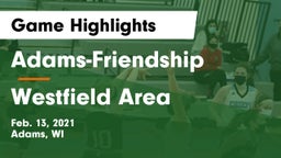 Adams-Friendship  vs Westfield Area  Game Highlights - Feb. 13, 2021