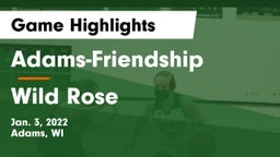 Adams-Friendship  vs Wild Rose  Game Highlights - Jan. 3, 2022