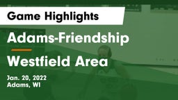 Adams-Friendship  vs Westfield Area  Game Highlights - Jan. 20, 2022
