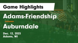 Adams-Friendship  vs Auburndale  Game Highlights - Dec. 12, 2023