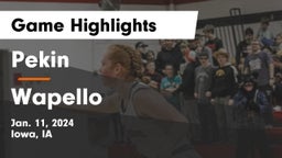 Pekin  vs Wapello  Game Highlights - Jan. 11, 2024