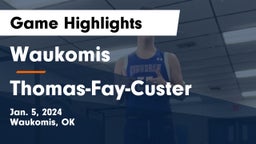 Waukomis  vs Thomas-Fay-Custer  Game Highlights - Jan. 5, 2024