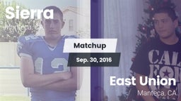 Matchup: Sierra  vs. East Union  2016