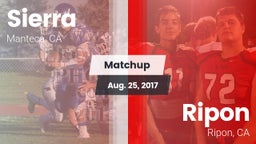 Matchup: Sierra  vs. Ripon  2017