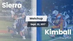 Matchup: Sierra  vs. Kimball  2017