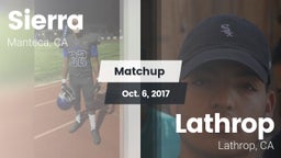 Matchup: Sierra  vs. Lathrop  2017