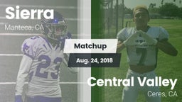 Matchup: Sierra  vs. Central Valley  2018