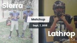 Matchup: Sierra  vs. Lathrop  2018