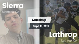 Matchup: Sierra  vs. Lathrop  2019