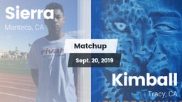 Matchup: Sierra  vs. Kimball  2019