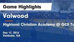 Valwood  vs Highland Christian Academy @ GCS Tournament Game Highlights - Dec 17, 2016
