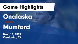 Onalaska  vs Mumford  Game Highlights - Nov. 10, 2023