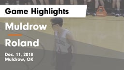 Muldrow  vs Roland  Game Highlights - Dec. 11, 2018