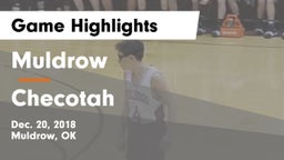 Muldrow  vs Checotah  Game Highlights - Dec. 20, 2018