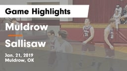Muldrow  vs Sallisaw Game Highlights - Jan. 21, 2019