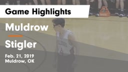 Muldrow  vs Stigler Game Highlights - Feb. 21, 2019