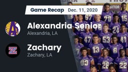 Recap: Alexandria Senior  vs. Zachary  2020