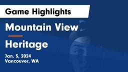 Mountain View  vs Heritage  Game Highlights - Jan. 5, 2024