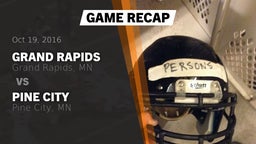 Recap: Grand Rapids  vs. Pine City  2016