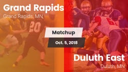 Matchup: Grand Rapids High vs. Duluth East  2018