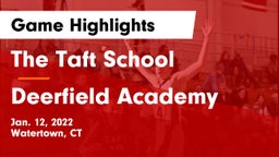 The Taft School vs Deerfield Academy  Game Highlights - Jan. 12, 2022