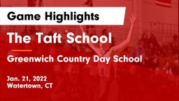 The Taft School vs Greenwich Country Day School Game Highlights - Jan. 21, 2022