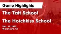 The Taft School vs The Hotchkiss School Game Highlights - Feb. 12, 2022