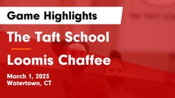 The Taft School vs Loomis Chaffee Game Highlights - March 1, 2023