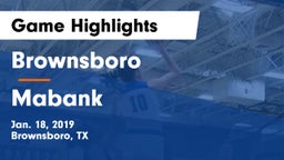 Brownsboro  vs Mabank  Game Highlights - Jan. 18, 2019