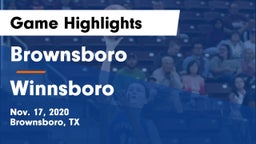 Brownsboro  vs Winnsboro  Game Highlights - Nov. 17, 2020