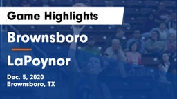 Brownsboro  vs LaPoynor  Game Highlights - Dec. 5, 2020