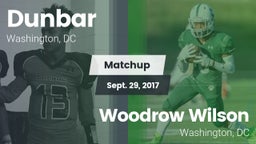 Matchup: Dunbar  vs. Woodrow Wilson  2017