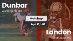 Matchup: Dunbar  vs. Landon  2019