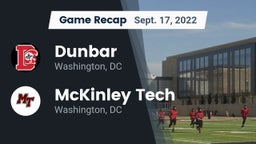 Recap: Dunbar  vs. McKinley Tech  2022