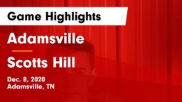 Adamsville  vs Scotts Hill  Game Highlights - Dec. 8, 2020
