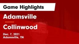 Adamsville  vs Collinwood  Game Highlights - Dec. 7, 2021