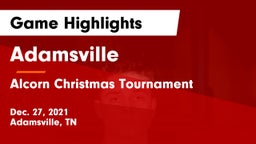 Adamsville  vs Alcorn Christmas Tournament Game Highlights - Dec. 27, 2021