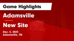 Adamsville  vs New Site  Game Highlights - Dec. 5, 2022