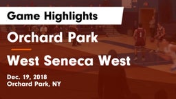 Orchard Park  vs West Seneca West  Game Highlights - Dec. 19, 2018