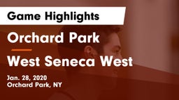 Orchard Park  vs West Seneca West  Game Highlights - Jan. 28, 2020