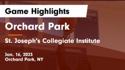 Orchard Park  vs St. Joseph's Collegiate Institute Game Highlights - Jan. 16, 2023