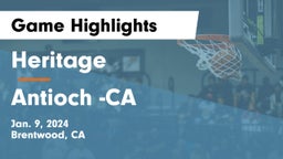 Heritage  vs Antioch -CA Game Highlights - Jan. 9, 2024