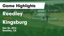 Reedley  vs Kingsburg  Game Highlights - Dec 06, 2016