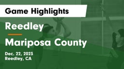 Reedley  vs Mariposa County  Game Highlights - Dec. 22, 2023